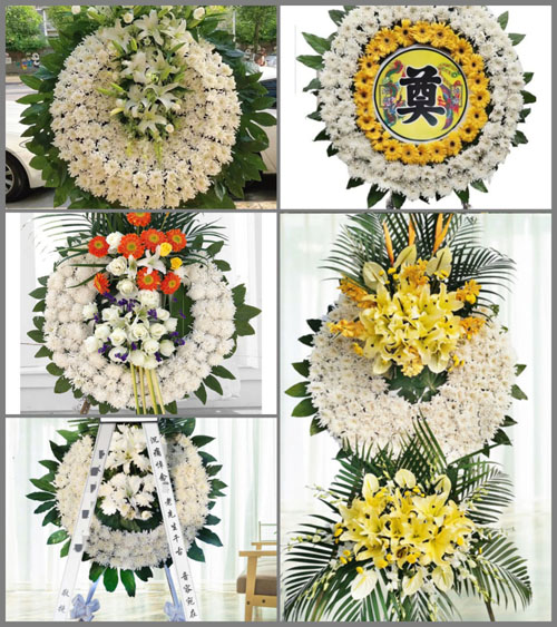 山东青岛平度市田庄镇东坡子村花圈速递